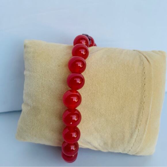NEW Cinnabar Carnelian Buddha Bracelet - Picture 3 of 9